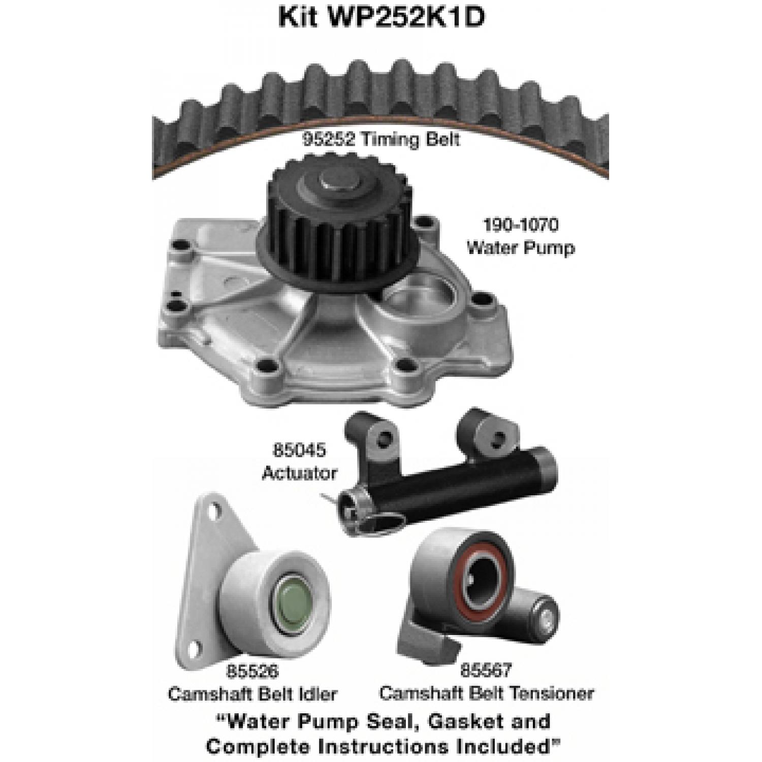 Dayco WP252K1D - Engine Timing Belt Kit with Water Pump Dayco WP252K1D Engine Timing Belt Kit with Water Pump product image 1 of 1