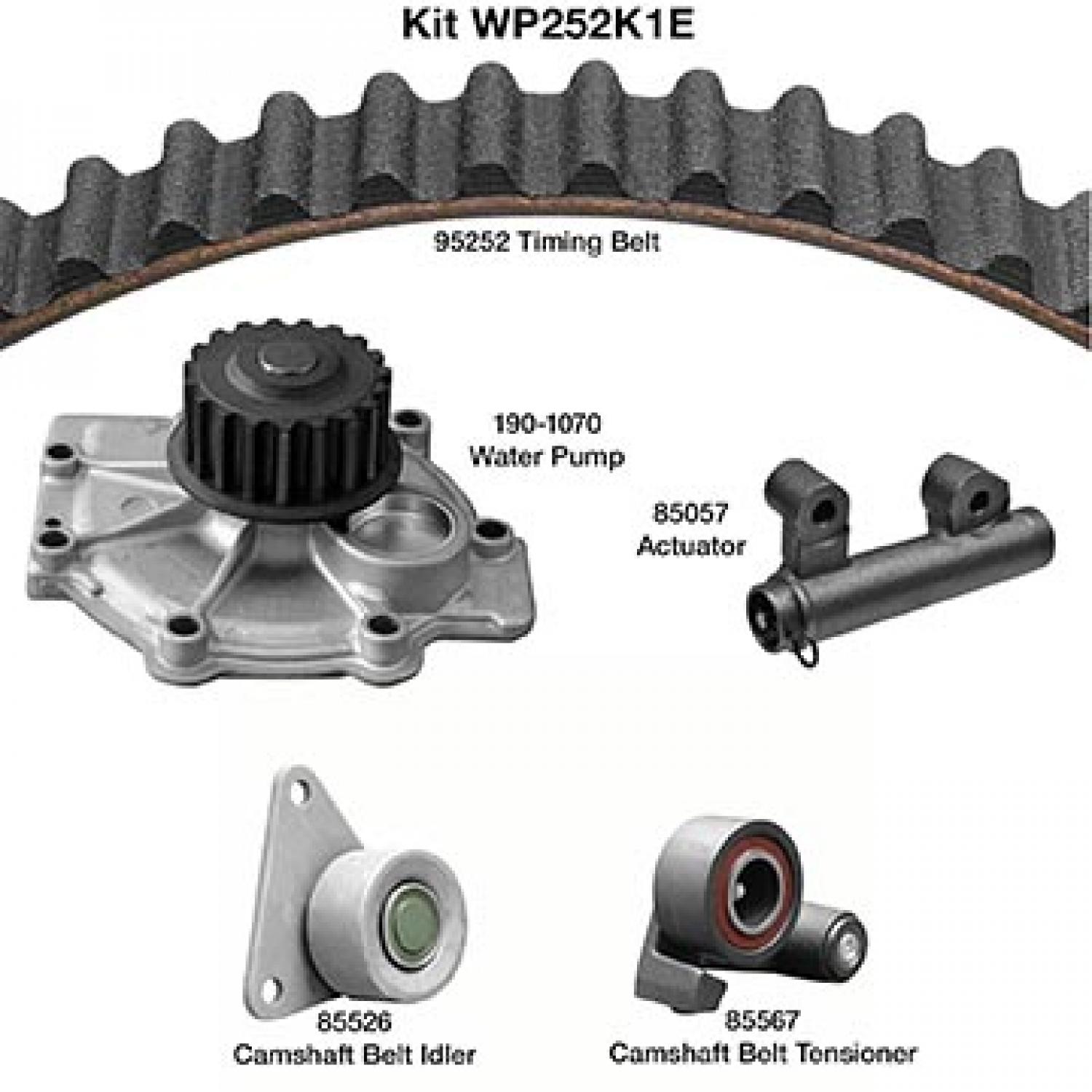 Dayco WP252K1E - Engine Timing Belt Kit with Water Pump Dayco WP252K1E Engine Timing Belt Kit with Water Pump product image 1 of 1
