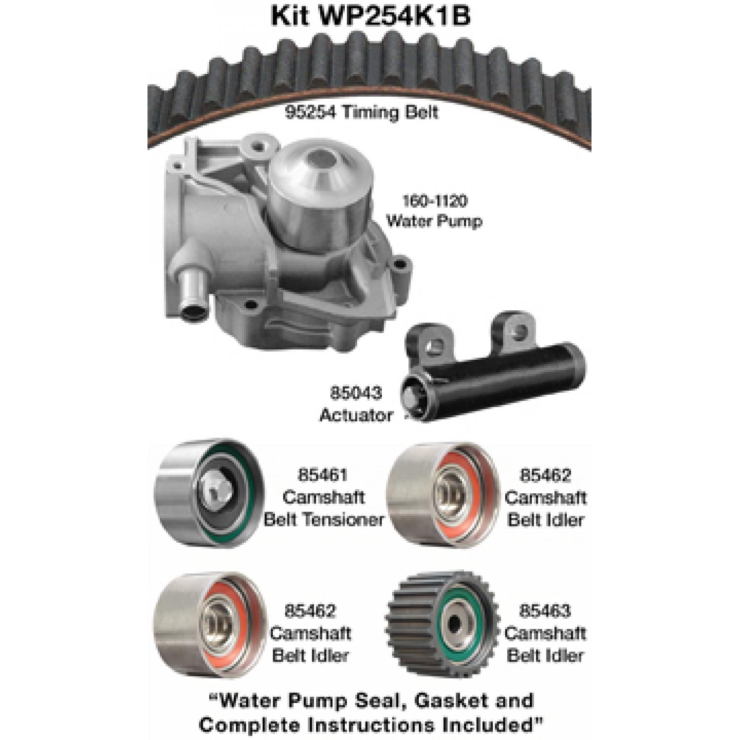 Dayco WP254K1B - Engine Timing Belt Kit with Water Pump Dayco WP254K1B Engine Timing Belt Kit with Water Pump product image 1 of 1