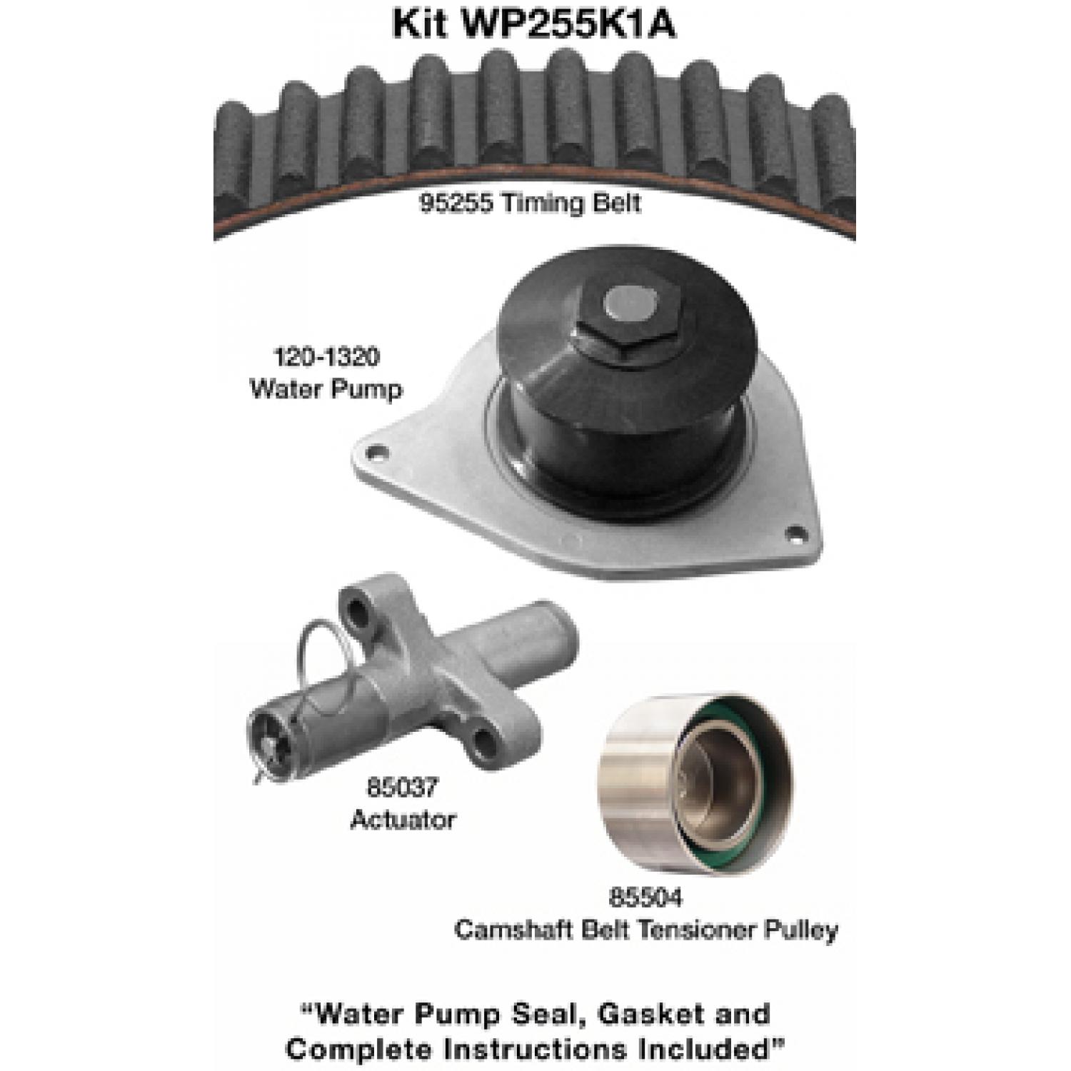 Dayco WP255K1A - Engine Timing Belt Kit with Water Pump Dayco WP255K1A Engine Timing Belt Kit with Water Pump product image 1 of 1