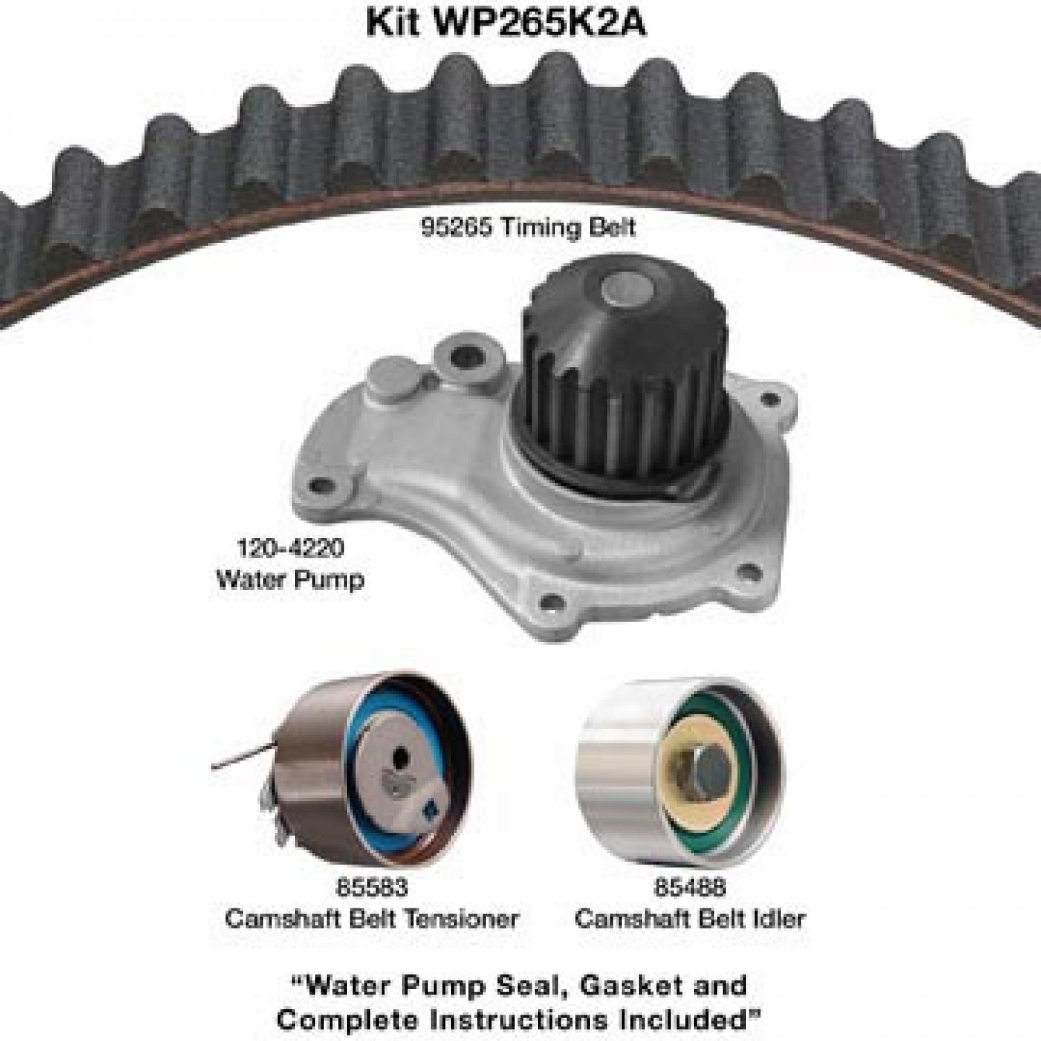 Dayco WP265K2A - Engine Timing Belt Kit with Water Pump Dayco WP265K2A Engine Timing Belt Kit with Water Pump product image 1 of 1