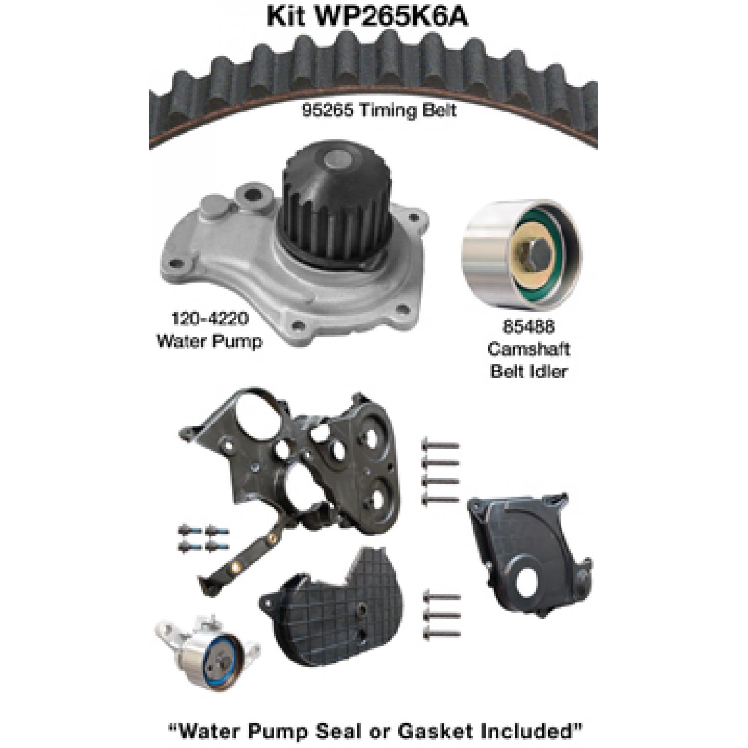 Dayco WP265K6A - Engine Timing Belt Kit with Water Pump Dayco WP265K6A Engine Timing Belt Kit with Water Pump product image 1 of 1