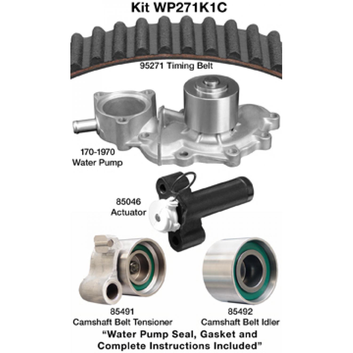 Dayco WP271K1C Engine Timing Belt Kit with Water Pump product image 1 of 1