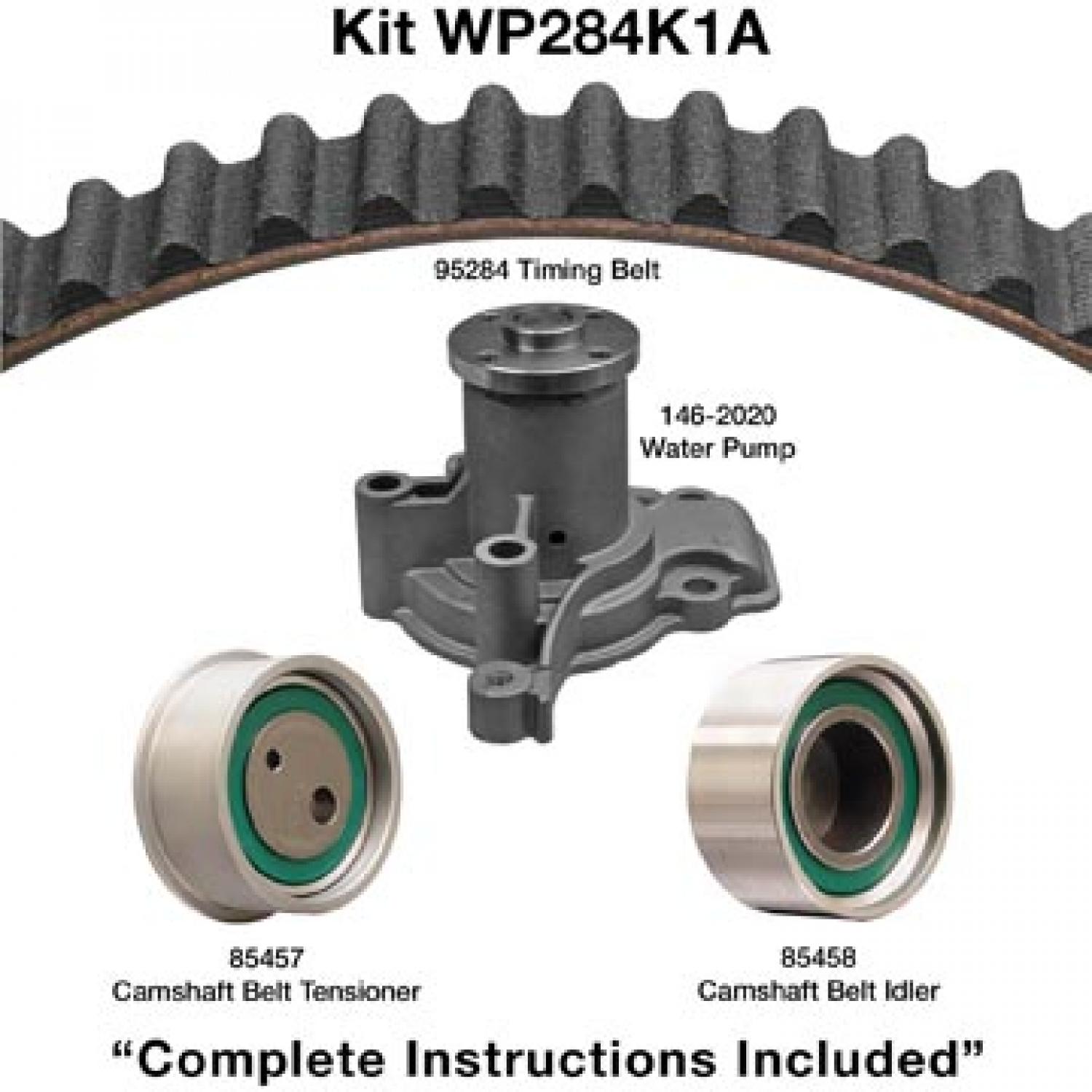 Dayco WP284K1A - Engine Timing Belt Kit with Water Pump Dayco WP284K1A Engine Timing Belt Kit with Water Pump product image 1 of 1