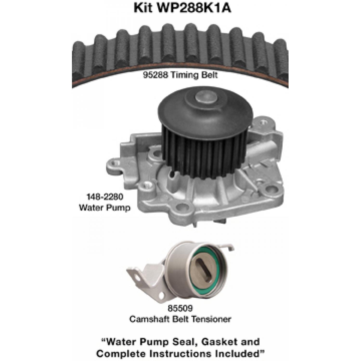 Dayco WP288K1A - Engine Timing Belt Kit with Water Pump Dayco WP288K1A Engine Timing Belt Kit with Water Pump product image 1 of 1