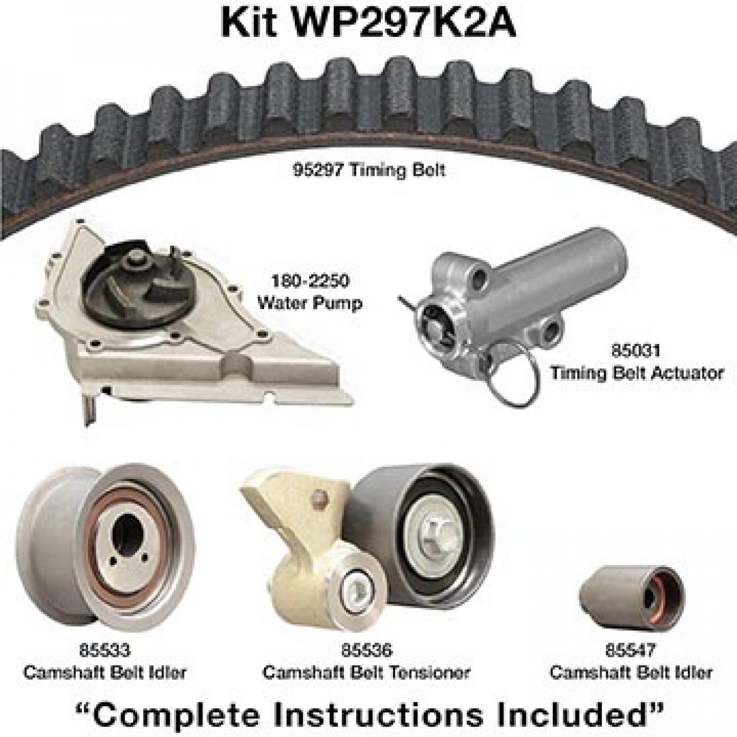 Dayco WP297K2A - Engine Timing Belt Kit with Water Pump Dayco WP297K2A Engine Timing Belt Kit with Water Pump product image 1 of 1