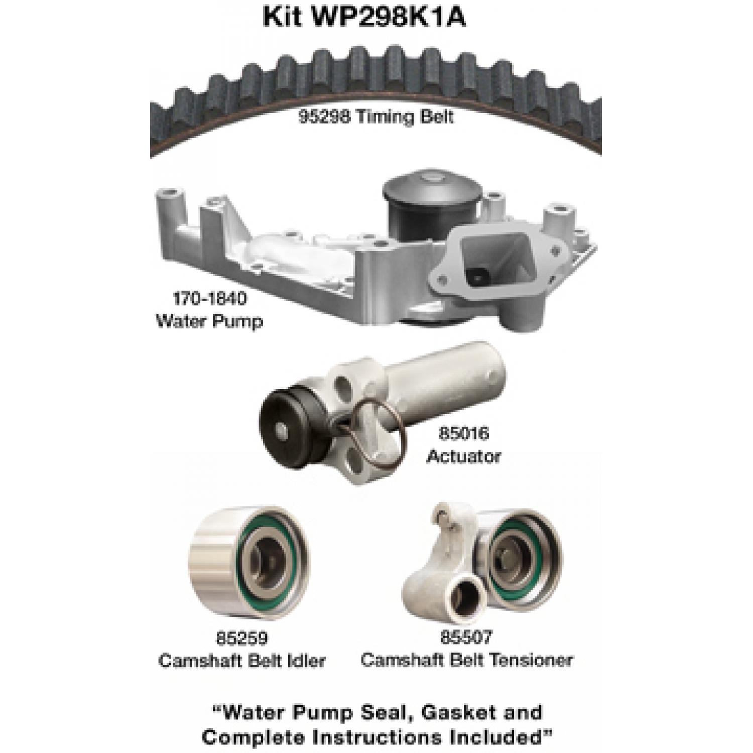 Dayco WP298K1A - Engine Timing Belt Kit with Water Pump Dayco WP298K1A Engine Timing Belt Kit with Water Pump product image 1 of 1