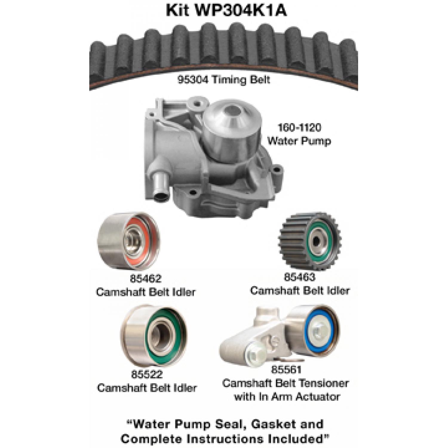 Dayco WP304K1A Engine Timing Belt Kit with Water Pump product image 1 of 1