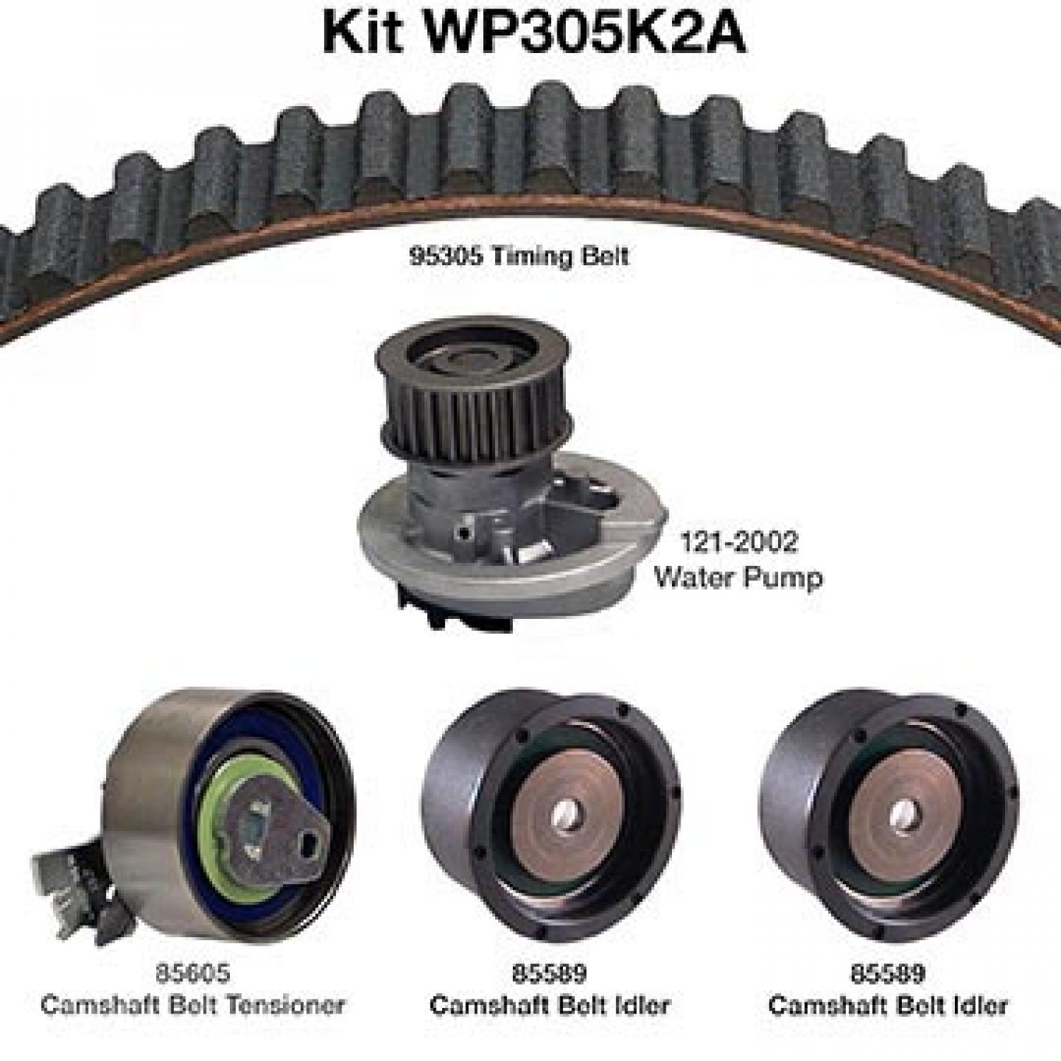 Dayco WP305K2A - Engine Timing Belt Kit with Water Pump Dayco WP305K2A Engine Timing Belt Kit with Water Pump product image 1 of 1