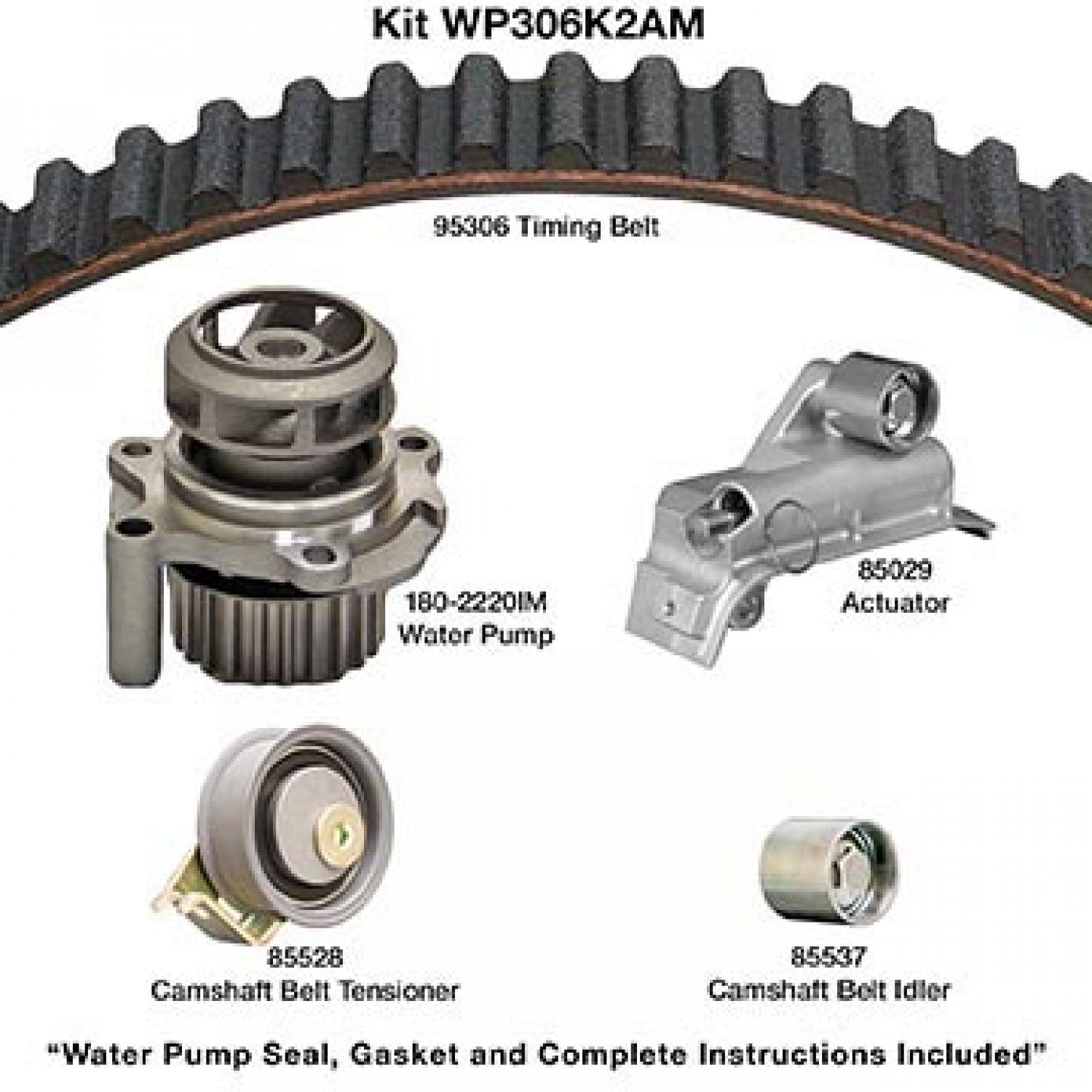 Dayco WP306K2AM Engine Timing Belt Kit with Water Pump product image 1 of 1