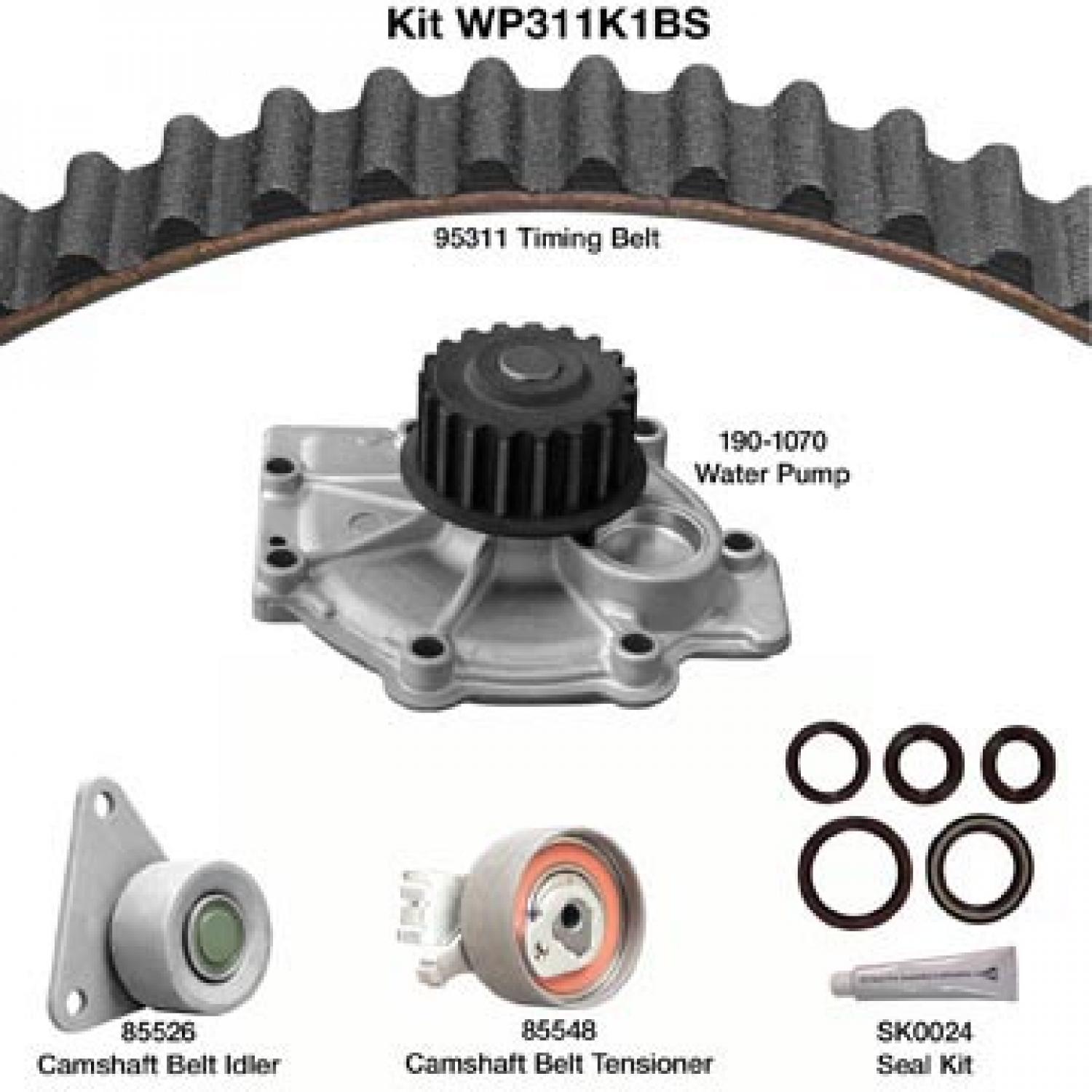 Dayco WP311K1BS - Engine Timing Belt Kit with Water Pump Dayco WP311K1BS Engine Timing Belt Kit with Water Pump product image 1 of 1
