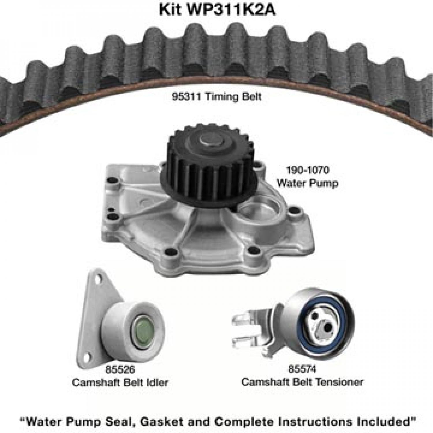 Dayco WP311K2A - Engine Timing Belt Kit with Water Pump Dayco WP311K2A Engine Timing Belt Kit with Water Pump product image 1 of 1