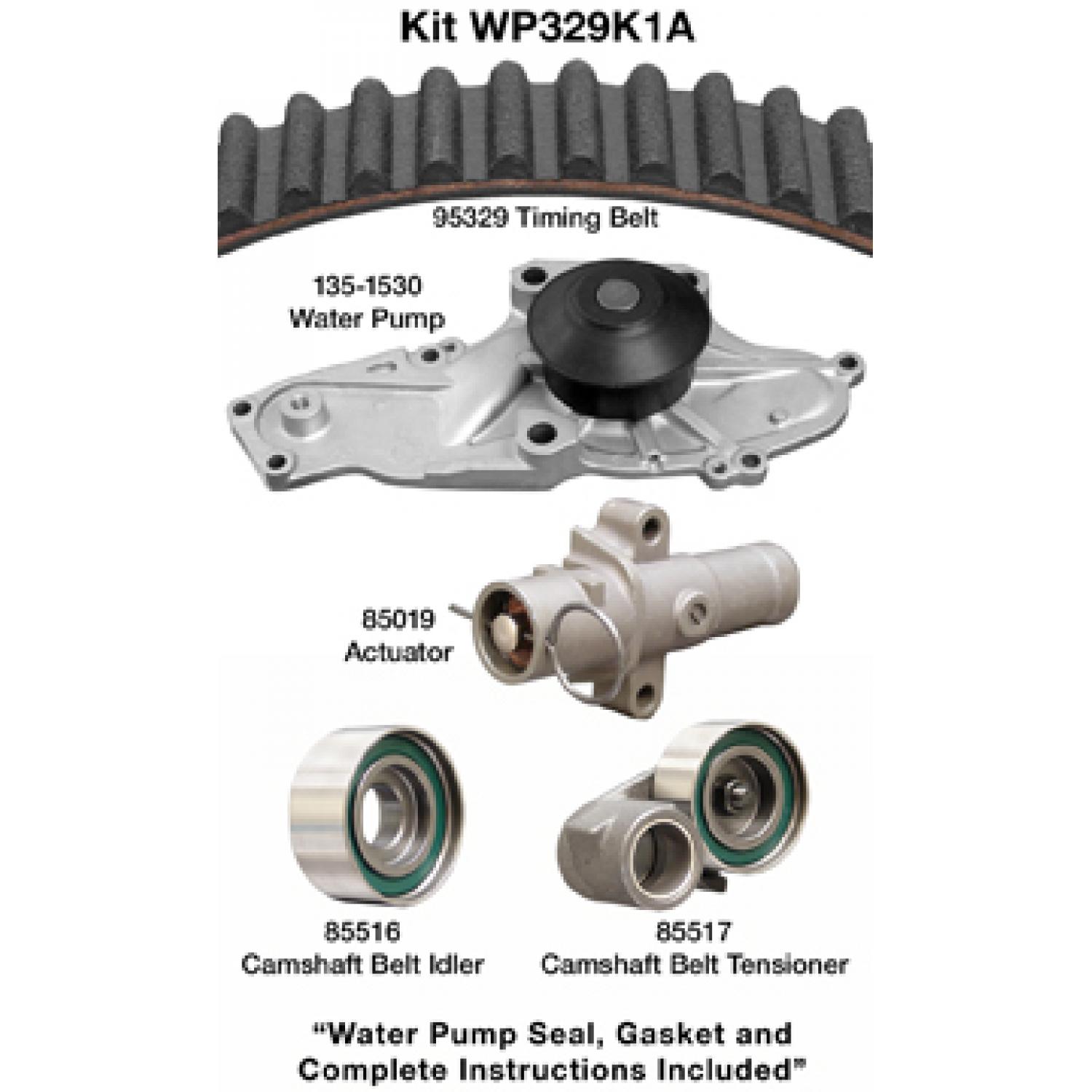 Dayco WP329K1A - Engine Timing Belt Kit with Water Pump Dayco WP329K1A Engine Timing Belt Kit with Water Pump product image 1 of 1