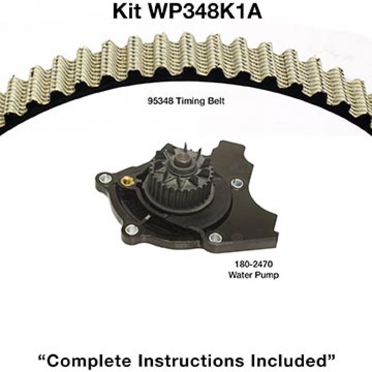 Dayco WP348K1A - Engine Timing Belt Kit with Water Pump Dayco WP348K1A Engine Timing Belt Kit with Water Pump product image 1 of 1
