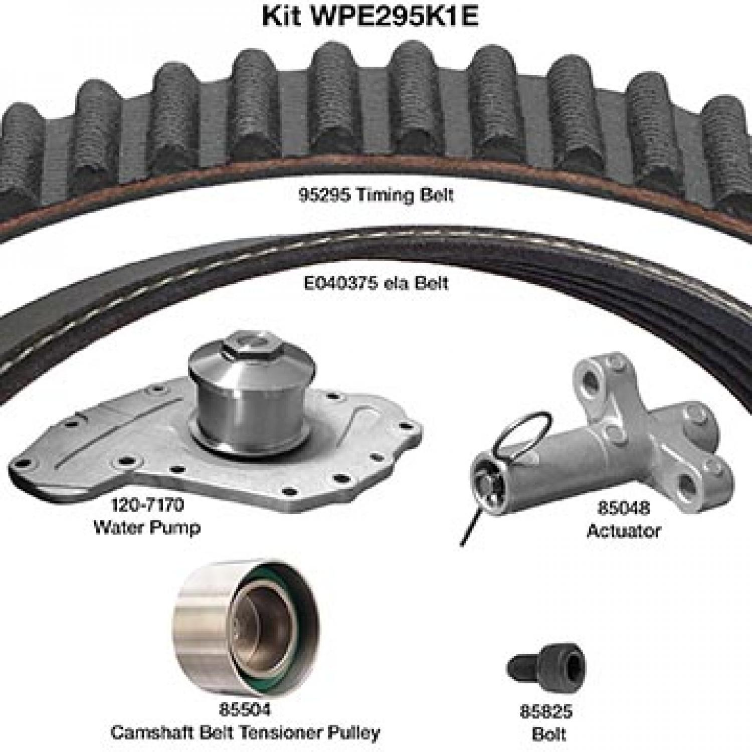 Dayco WPE295K1E - Engine Timing Belt Kit with Water Pump Dayco WPE295K1E Engine Timing Belt Kit with Water Pump product image 1 of 1