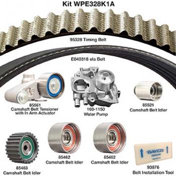 2014 Subaru Impreza Engine Timing Belt Kit with Water Pump Dayco WPE328K1A image 1 of 1