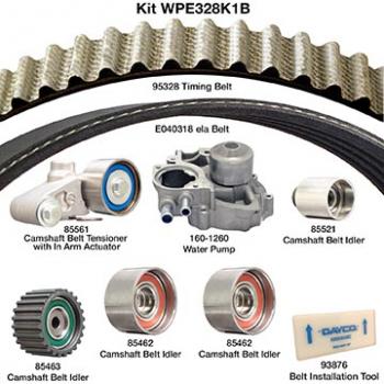 2013 Subaru WRX Engine Timing Belt Kit with Water Pump Dayco WPE328K1B image 1 of 1