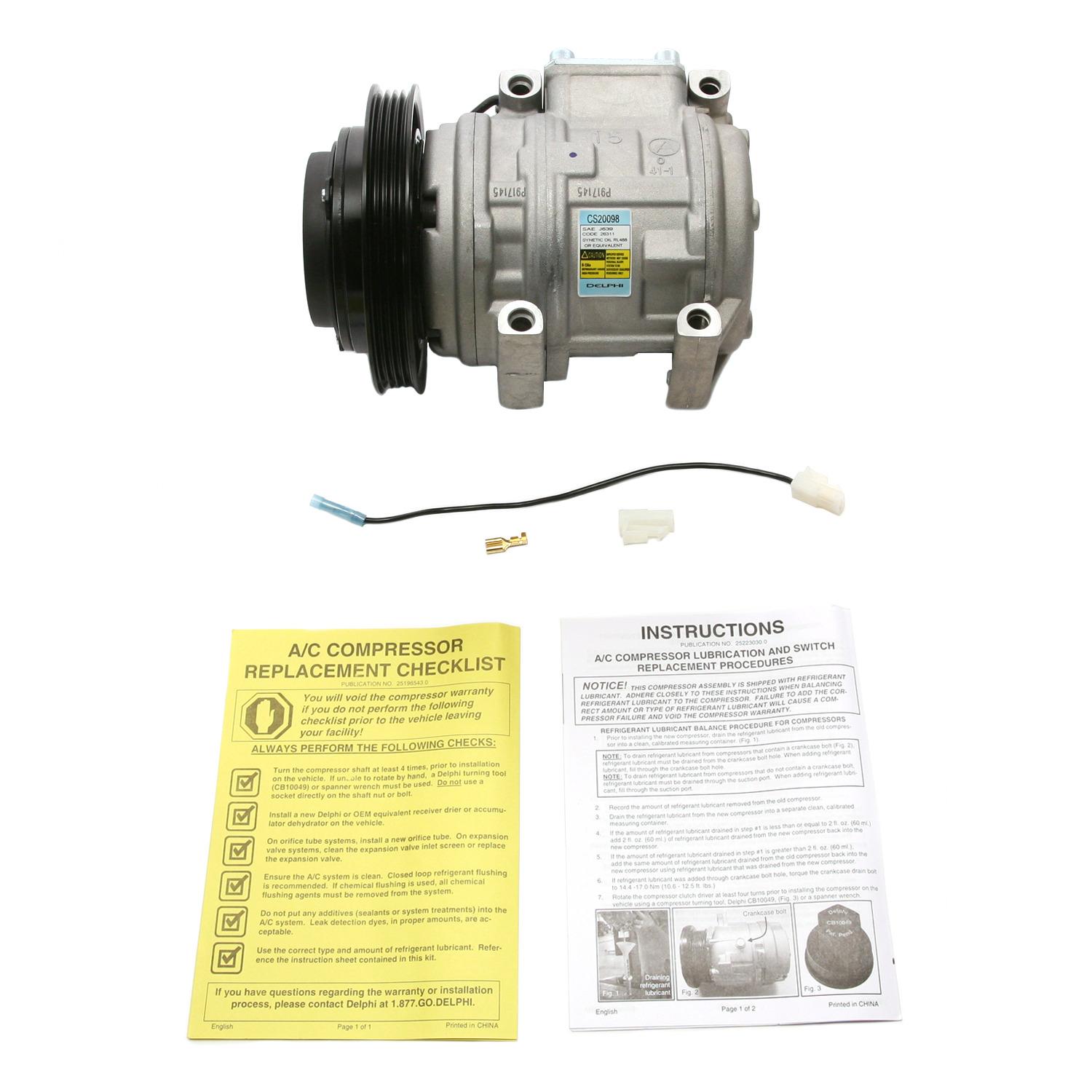 Delphi CS20098 - A/C Compressor Delphi CS20098 A/C Compressor product image 6 of 9