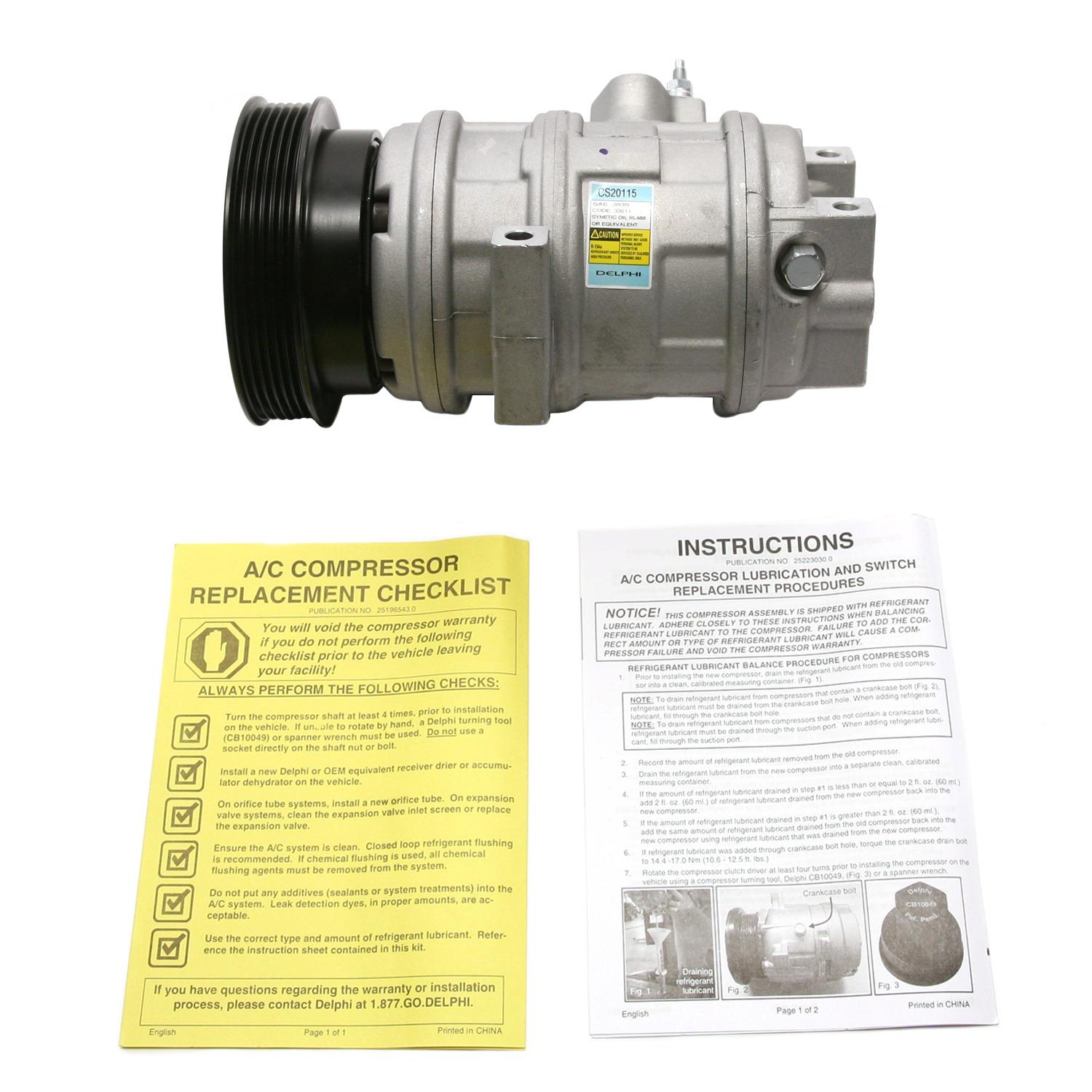 Delphi CS20115 A/C Compressor product image 5 of 7