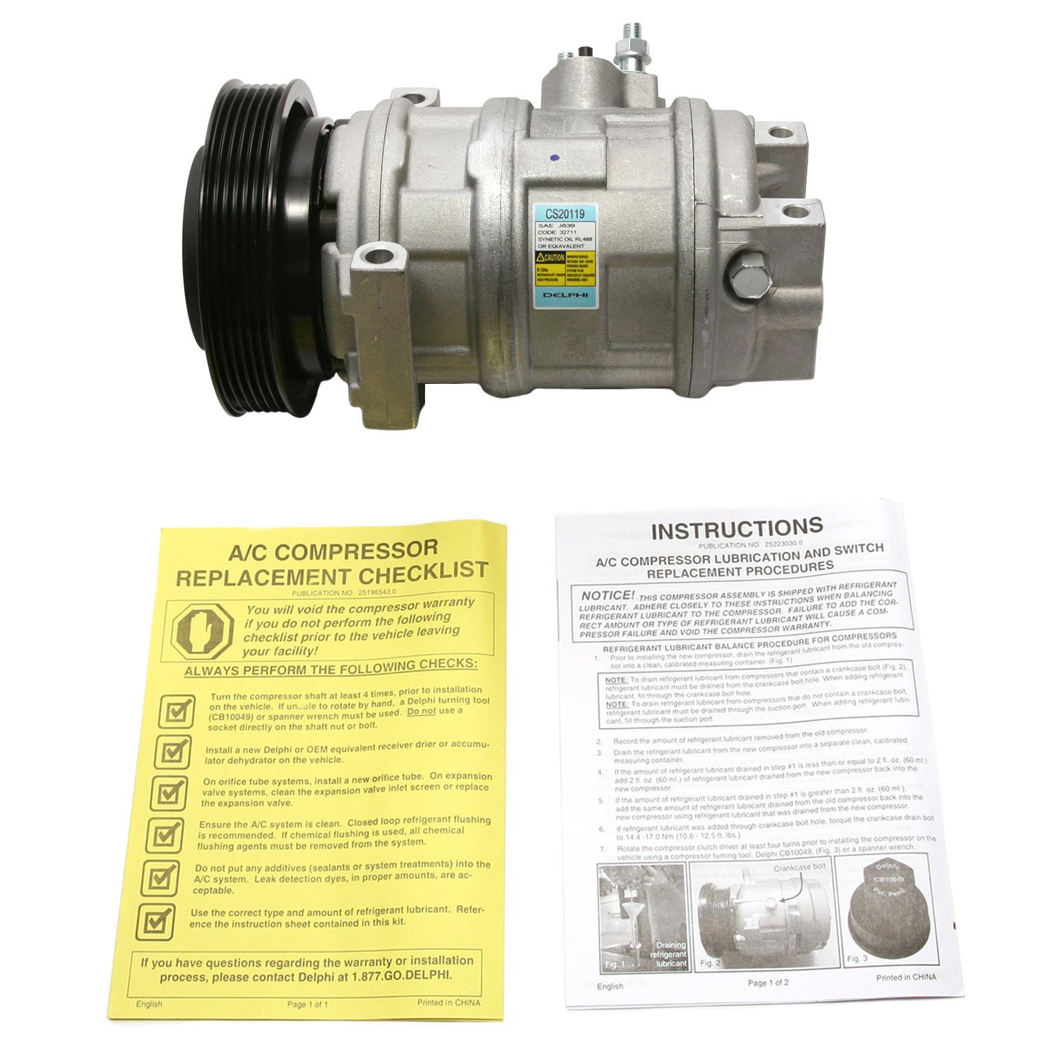 Delphi CS20119 A/C Compressor product image 5 of 7
