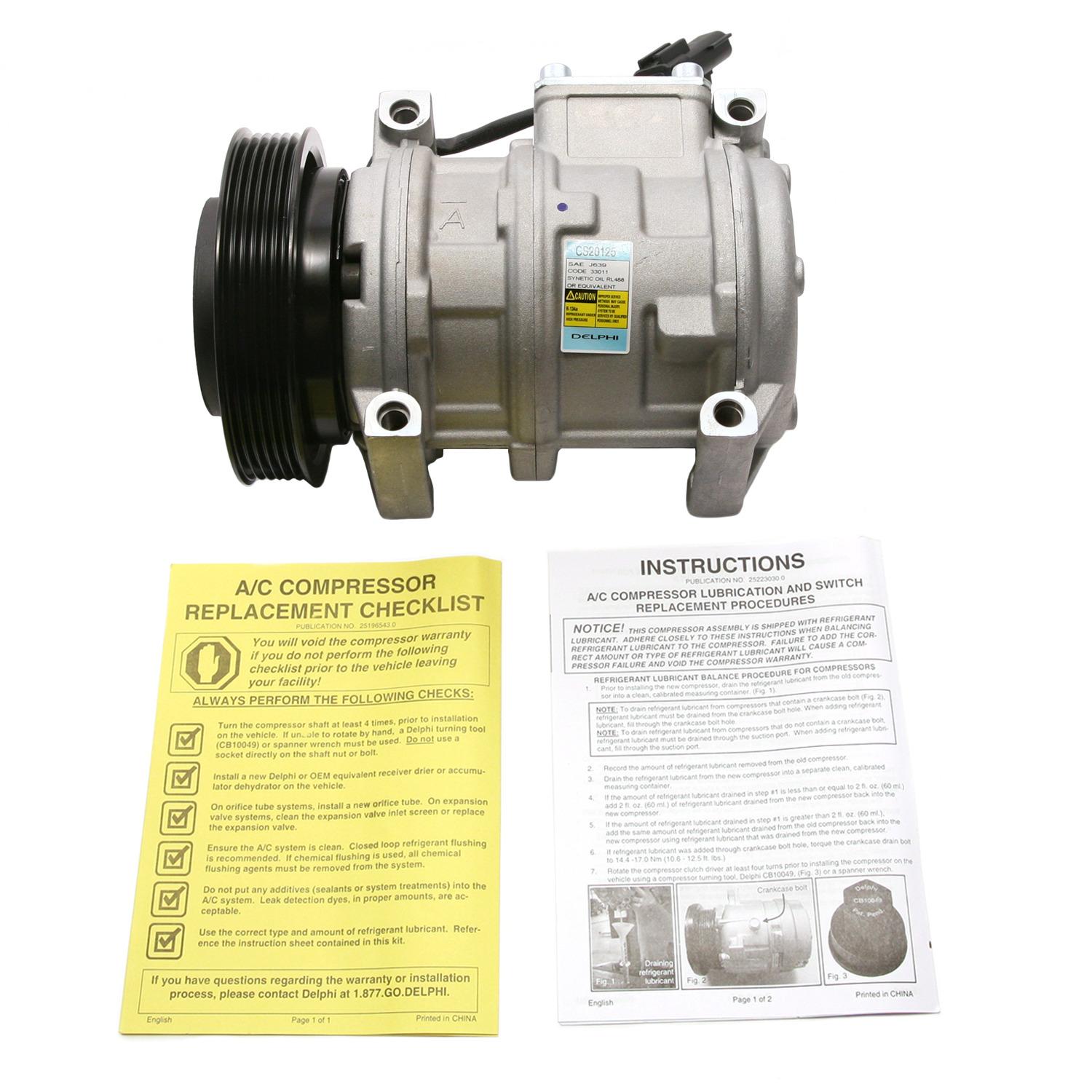 Delphi CS20125 - A/C Compressor Delphi CS20125 A/C Compressor product image 6 of 7