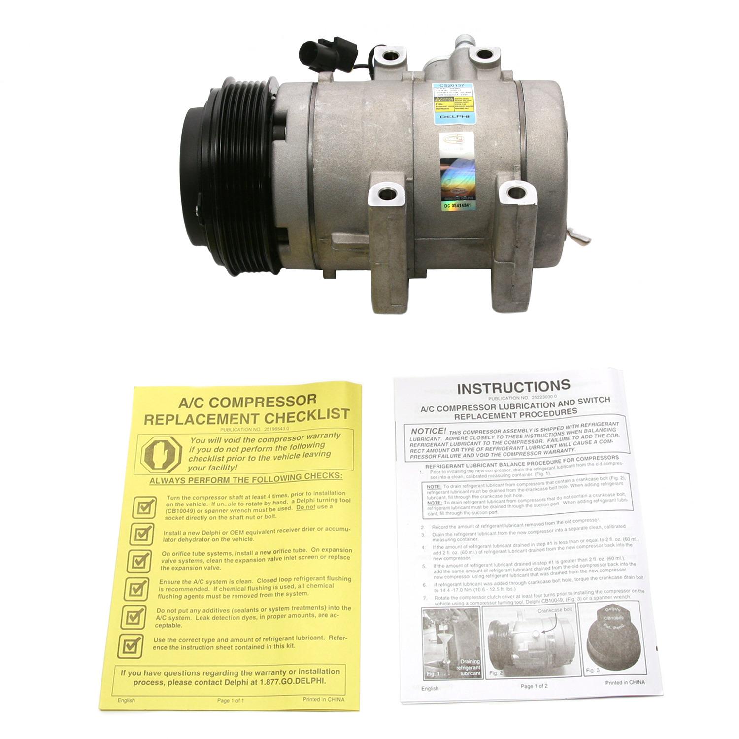 Delphi CS20137 A/C Compressor product image 4 of 7