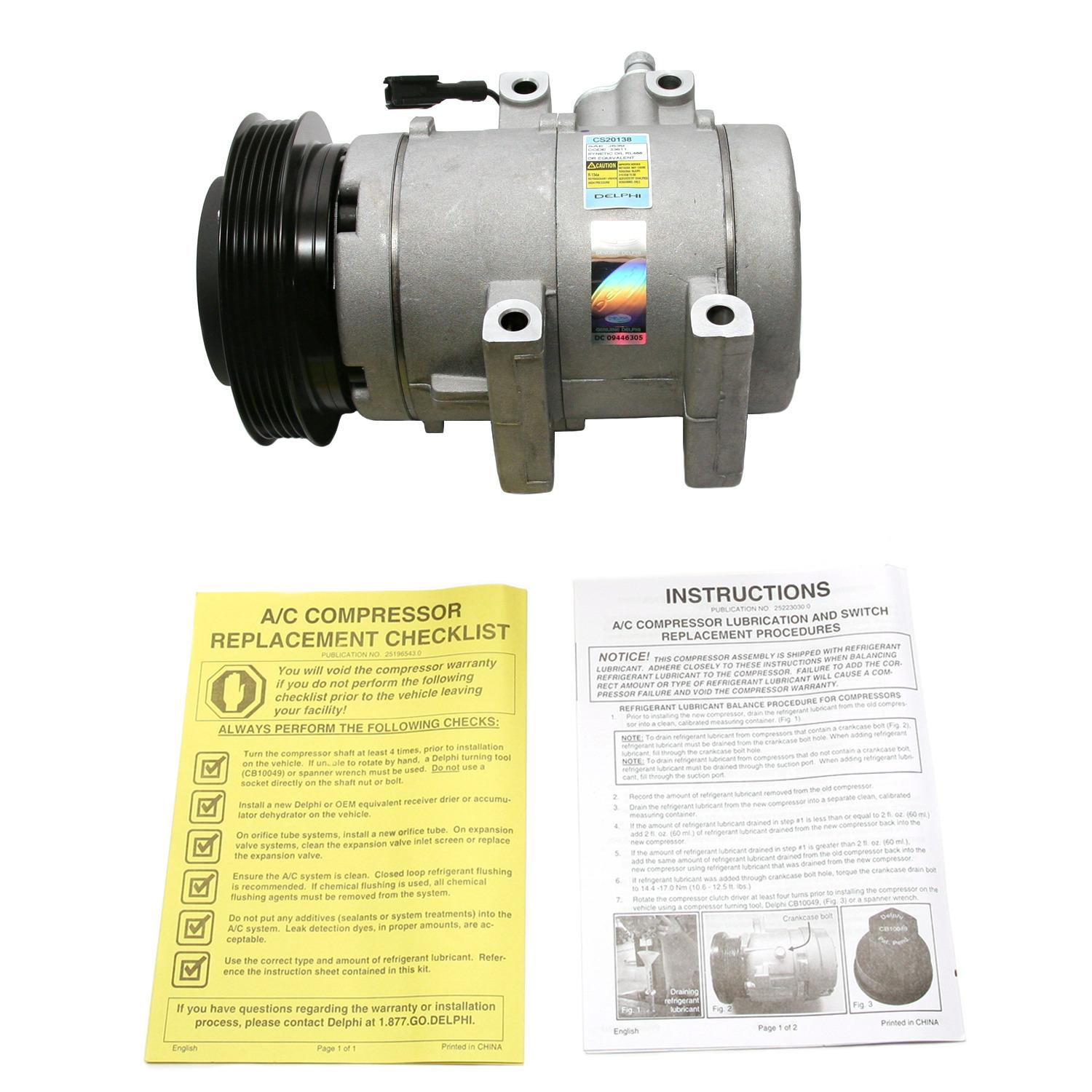 Delphi CS20138 A/C Compressor product image 5 of 7