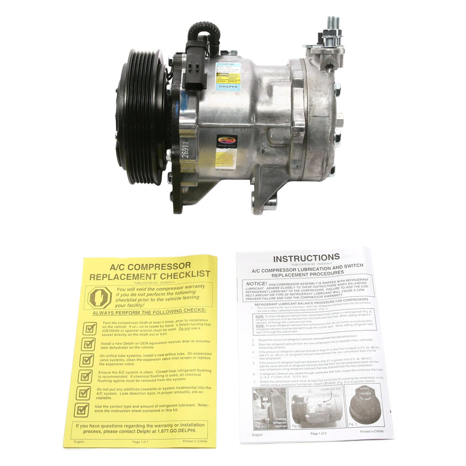 Delphi CS20144 A/C Compressor product image 4 of 7
