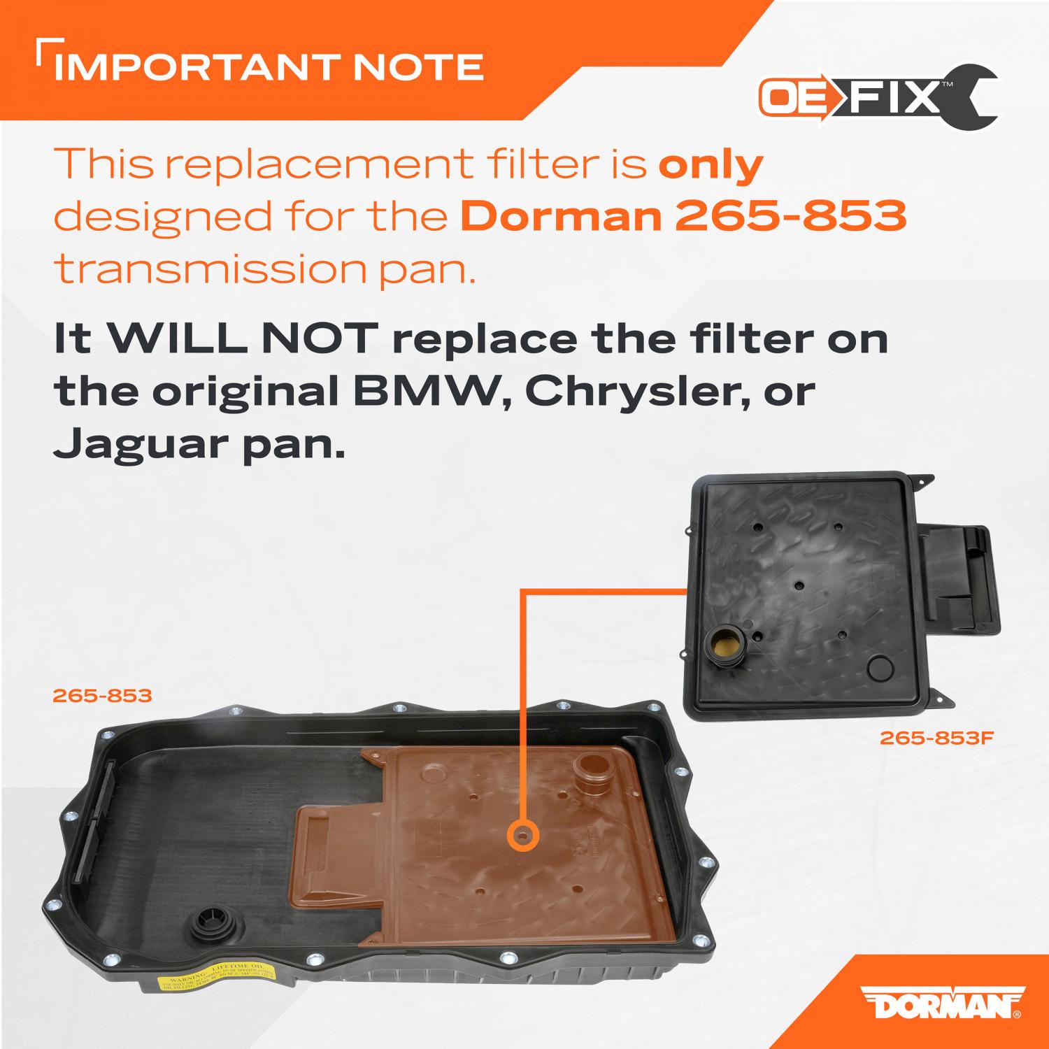 Dorman 265853F - Auto Trans Filter Kit Dorman 265853F Auto Trans Filter Kit product image 6 of 6