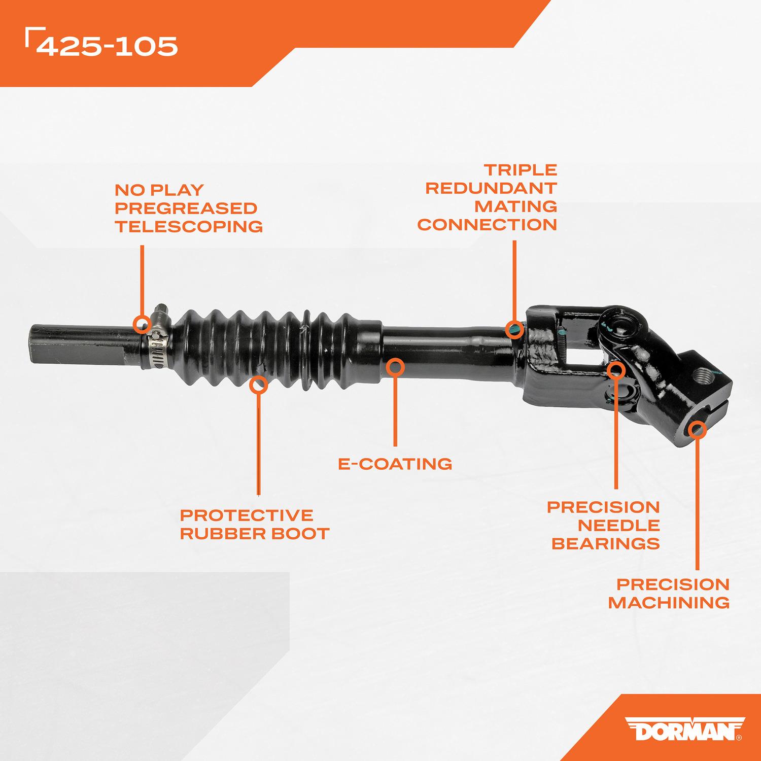Dorman 425105 Steering Shaft product image 4 of 4
