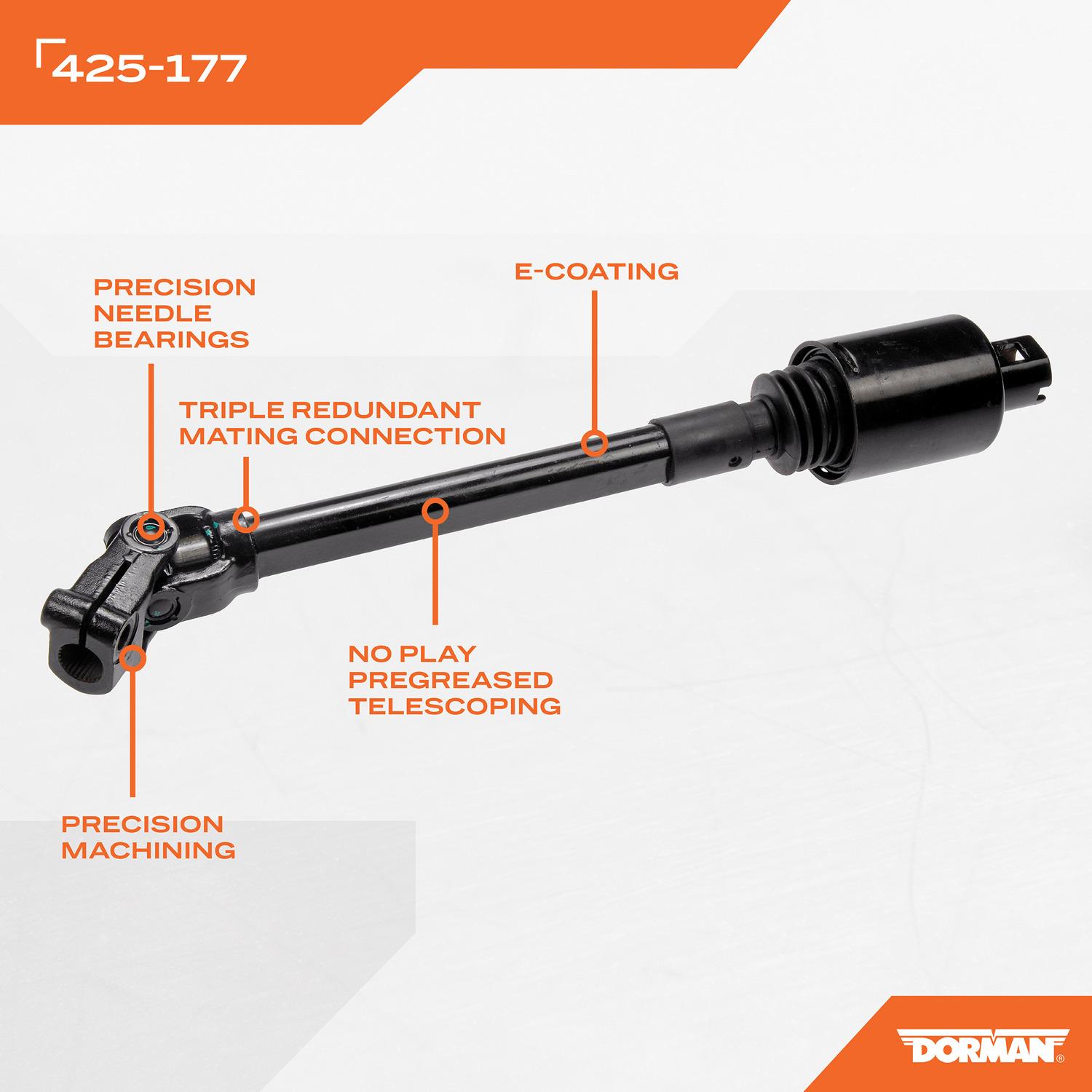 Dorman 425177 - Steering Shaft Dorman 425177 Steering Shaft product image 3 of 6