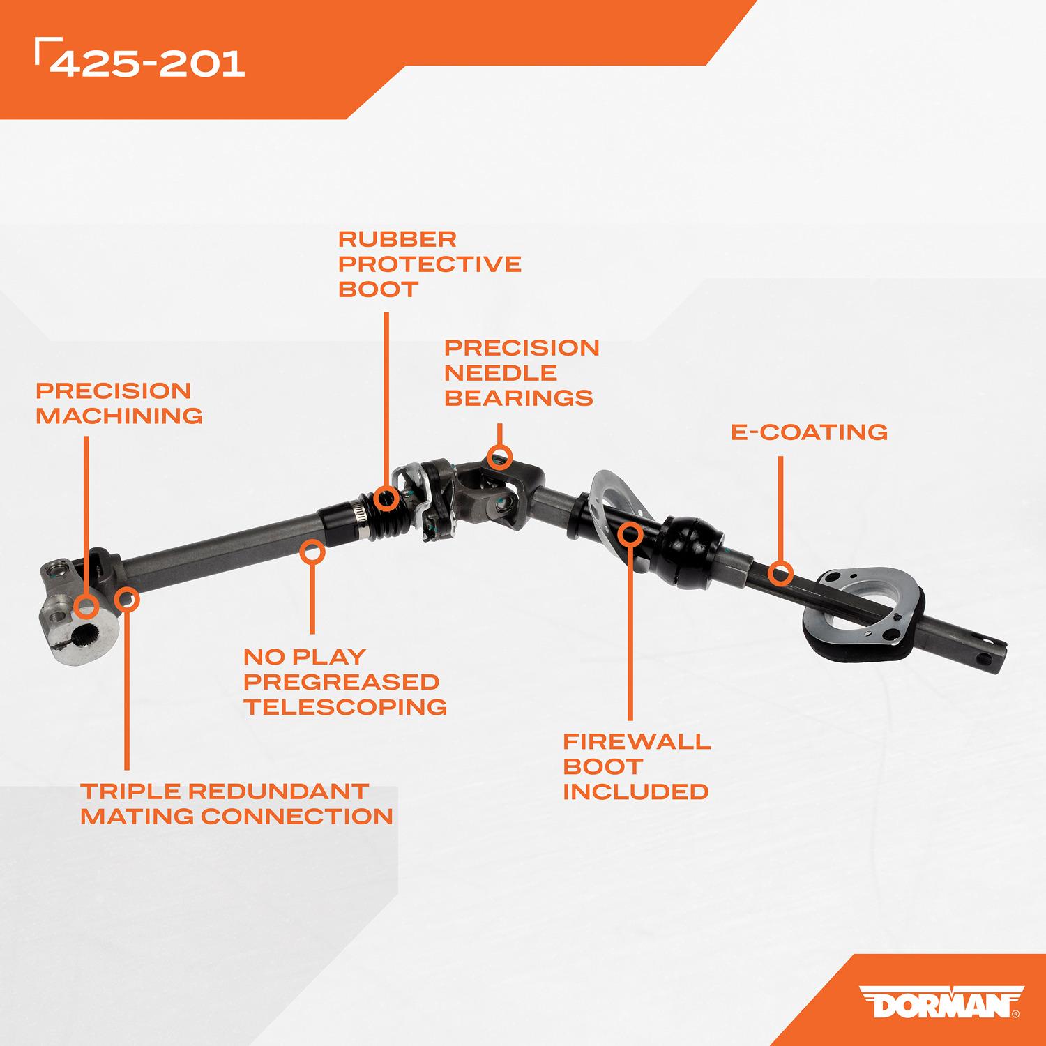 Dorman 425201 - Steering Shaft Dorman 425201 Steering Shaft product image 5 of 5