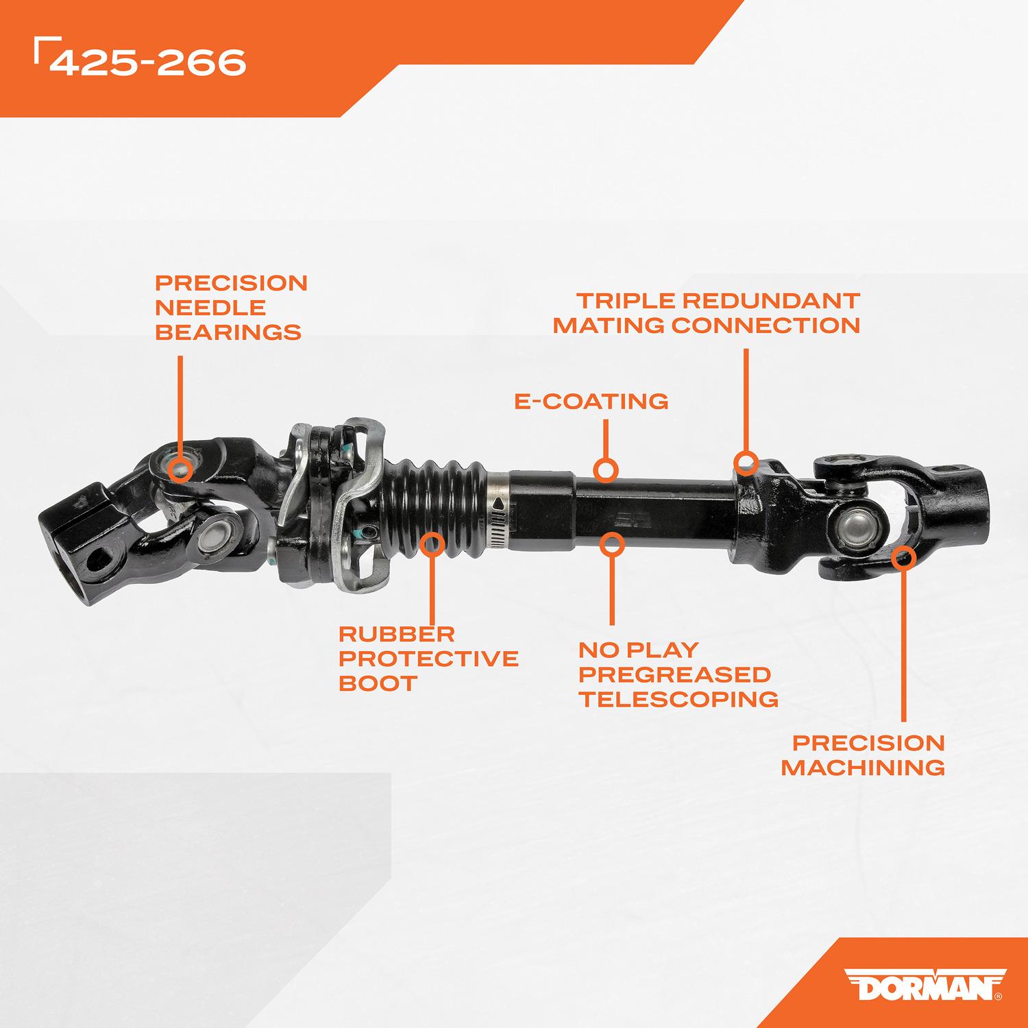 Dorman 425266 - Steering Shaft Dorman 425266 Steering Shaft product image 4 of 4