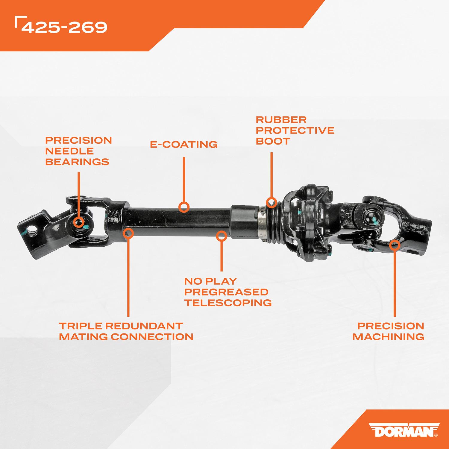 Dorman 425269 - Steering Shaft Dorman 425269 Steering Shaft product image 4 of 4