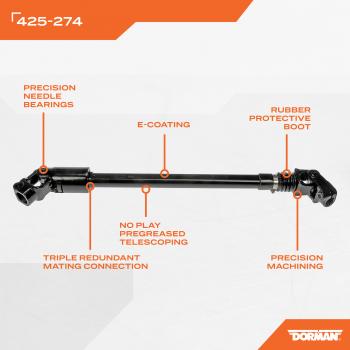 1995 Jeep Wrangler Steering Shaft Lower Dorman 425274 image 4 of 4
