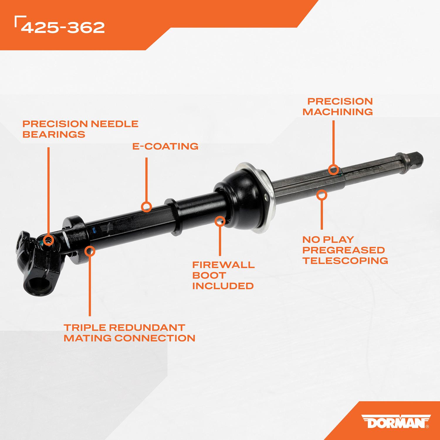Dorman 425362 - Steering Shaft Dorman 425362 Steering Shaft product image 4 of 4
