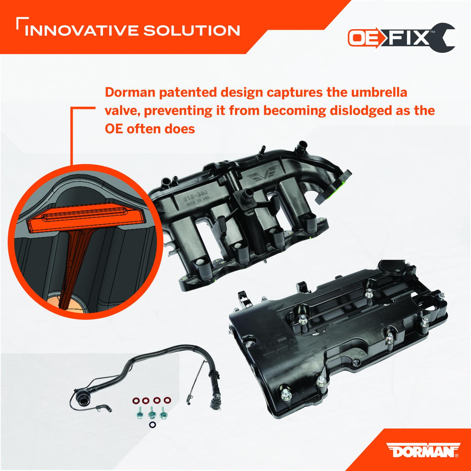Dorman 615380KIT - Engine Intake Manifold and Valve Cover Kit Dorman 615380KIT Engine Intake Manifold and Valve Cover Kit product image 6 of 14