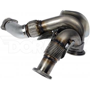 2005 IC Corporation RE Integrated Turbocharger Up Pipe Left Dorman 679024 image 3 of 4