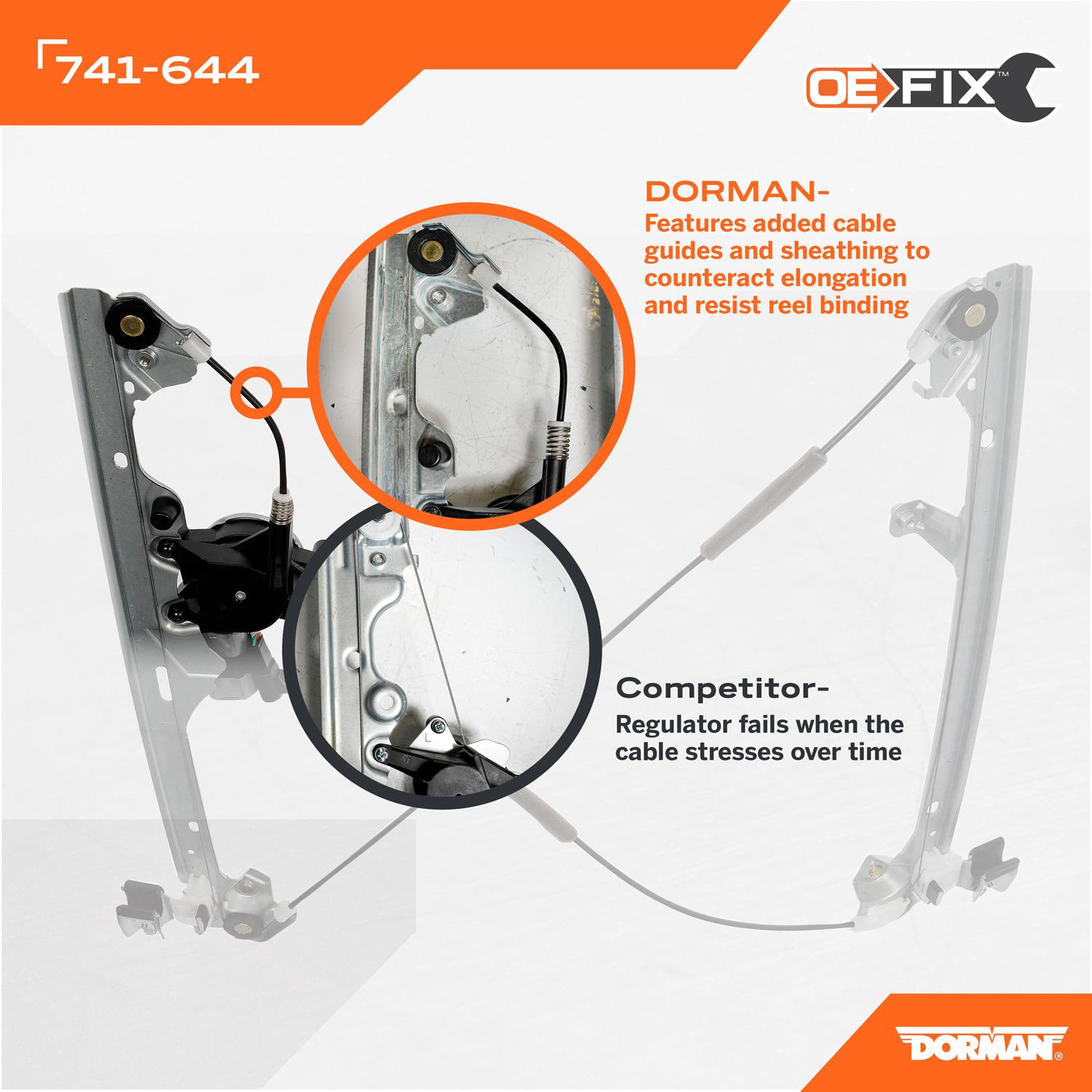 Dorman 741644 - Power Window Motor and Regulator Assembly Dorman 741644 Power Window Motor and Regulator Assembly product image 6 of 6