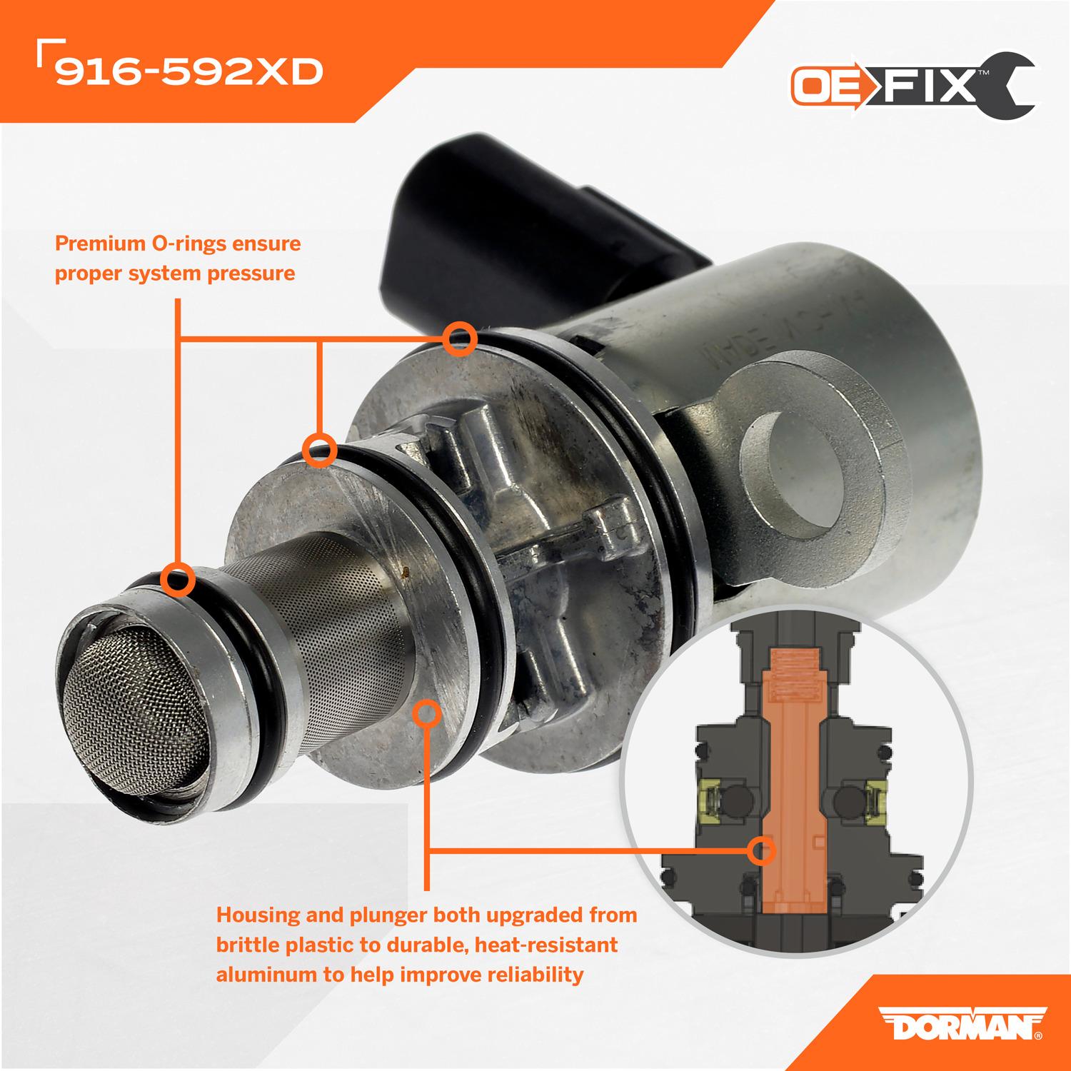 Dorman 916592XD - Engine Multiple Displacement System Solenoid Dorman 916592XD Engine Multiple Displacement System Solenoid product image 7 of 7