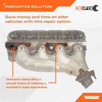 2007 Chevrolet W3500 Tiltmaster Exhaust Manifold to Cylinder Head Repair Clamp Front Left Dorman 917142 image 4 of 4