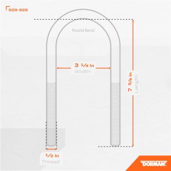 Dorman 929826 Leaf Spring Axle U-Bolt Kit product image 5 of 5