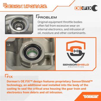 2011 Ford Fusion Fuel Injection Throttle Body Dorman 977592 image 2 of 4