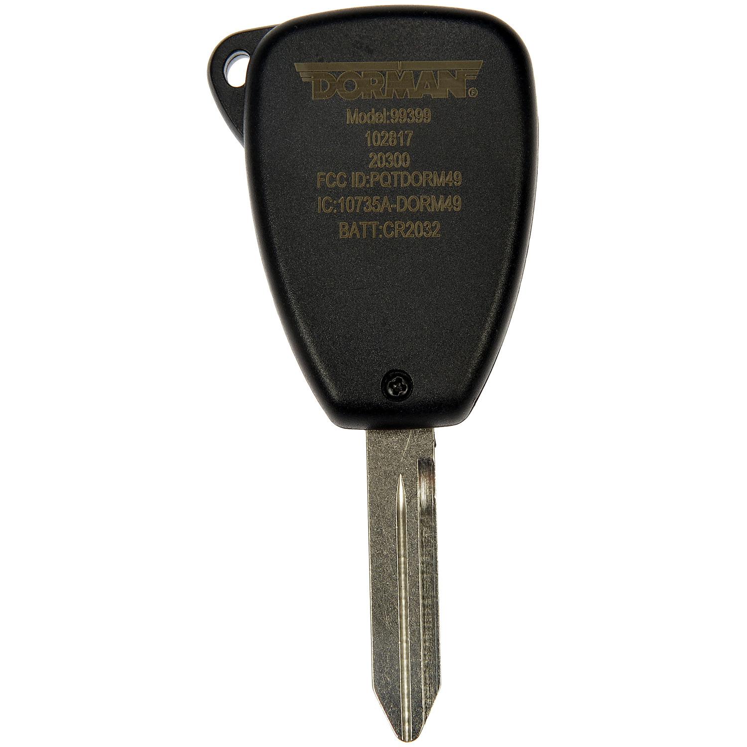 Dorman 99399ST - Remote Control Transmitter for Keyless Entry and Alarm System Dorman 99399ST Remote Control Transmitter for Keyless Entry and Alarm System product image 2 of 4