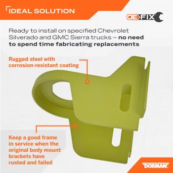Dorman 999993 - Body Mount Bracket Dorman 999993 Body Mount Bracket product image 5 of 5
