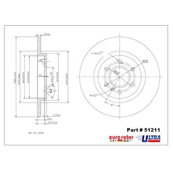 2010 Jeep Commander Disc Brake Rotor Rear Eurorotor 51211 image 1 of 1