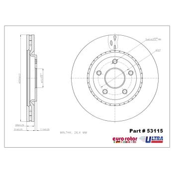 2020 Chrysler Voyager Disc Brake Rotor Front Eurorotor 53115 image 1 of 1