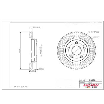 2009 Chrysler Aspen Disc Brake Rotor Front Eurorotor 53160 image 1 of 1