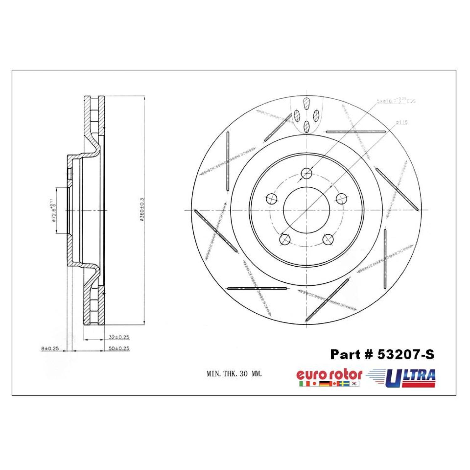 Eurorotor 53207S - Disc Brake Rotor Eurorotor 53207S Disc Brake Rotor product image 1 of 1