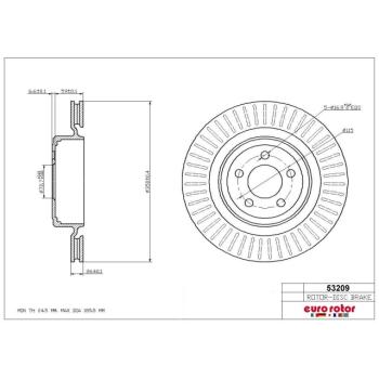2018 Dodge Challenger Disc Brake Rotor Rear Eurorotor 53209 image 1 of 1